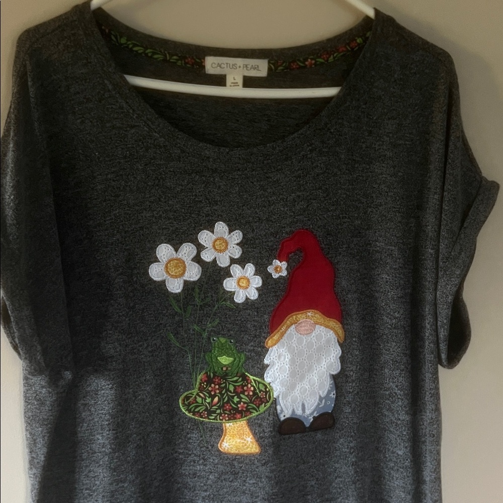 Cactus + Pearl Gray Knit Top
